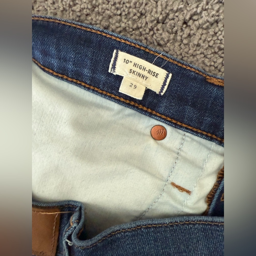 Madewell 10” high rise skinny size 29 - Picture 4 of 5
